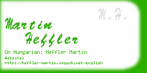 martin heffler business card